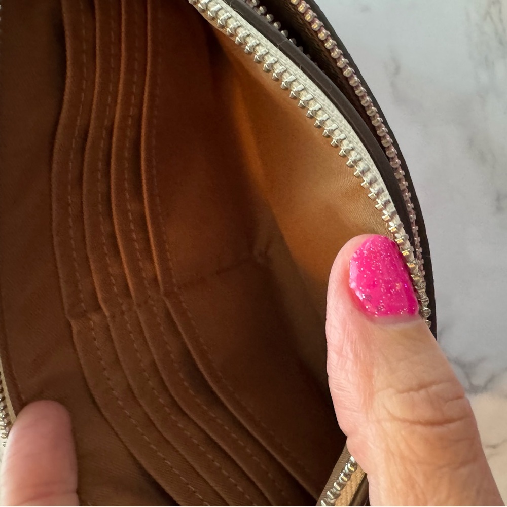 Coach cream, tan and pink back pack and matching wristlet wallet - Picture 6 of 6